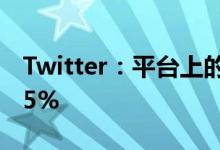 Twitter：平台上的机器人账号数量占比不到5%