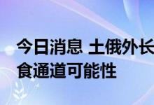 今日消息 土俄外长举行会晤 讨论开辟黑海粮食通道可能性