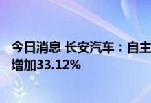 今日消息 长安汽车：自主品牌新能源6月销量18268辆 同比增加33.12%