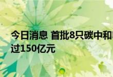 今日消息 首批8只碳中和ETF均结束募集，认购资金合计超过150亿元