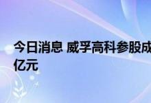 今日消息 威孚高科参股成立氢隆动力科技公司，注册资本5亿元