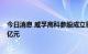 今日消息 威孚高科参股成立氢隆动力科技公司，注册资本5亿元