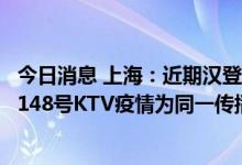 今日消息 上海：近期汉登喝酒公司、松江区等疫情与兰溪路148号KTV疫情为同一传播链