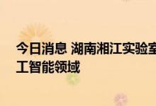 今日消息 湖南湘江实验室揭牌成立 主要聚焦先进计算与人工智能领域