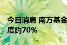 今日消息 南方基金下调融创中国估值 调整幅度约70%