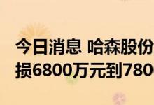 今日消息 哈森股份：预计2022年半年度净亏损6800万元到7800万元