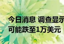 今日消息 调查显示大部分投资者认为比特币可能跌至1万美元