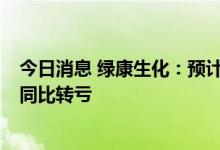 今日消息 绿康生化：预计上半年亏损3500万元-4300万元 同比转亏