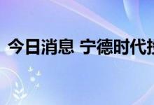 今日消息 宁德时代投资成立新能源材料公司
