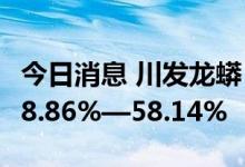 今日消息 川发龙蟒：预计上半年净利同比增38.86%—58.14%