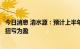 今日消息 清水源：预计上半年净利1.15亿元–1.45亿元 同比扭亏为盈