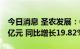 今日消息 圣农发展：6月实现销售收入14.72亿元 同比增长19.82%