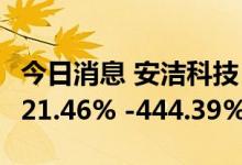 今日消息 安洁科技：预计上半年净利同比增321.46% -444.39%
