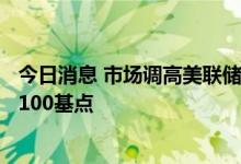 今日消息 市场调高美联储7月加息押注 野村料加息幅度将达100基点