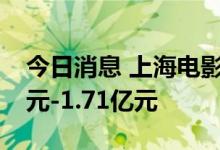 今日消息 上海电影：预计上半年亏损1.43亿元-1.71亿元