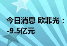 今日消息 欧菲光：预计上半年净亏损7.5亿元-9.5亿元
