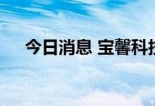 今日消息 宝馨科技触及涨停 走出6连板