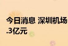 今日消息 深圳机场：上半年预计亏损6亿元-6.3亿元