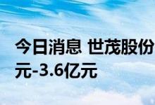 今日消息 世茂股份：预计上半年净亏损2.9亿元-3.6亿元
