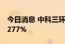 今日消息 中科三环：上半年净利预增225%-277%