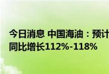 今日消息 中国海油：预计上半年净利润705亿元-725亿元，同比增长112%-118%
