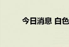 今日消息 白色家电板块开盘活跃