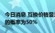 今日消息 互换价格显示7月份加息100个基点的概率为50%