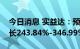 今日消息 实益达：预计上半年净利润同比增长243.84%-346.99%