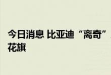 今日消息 比亚迪“离奇”腾挪继续 又有174万股“移仓”到花旗