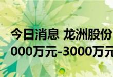 今日消息 龙洲股份：预计上半年净利润亏损2000万元-3000万元