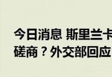 今日消息 斯里兰卡正与中方就债务问题进行磋商？外交部回应