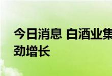 今日消息 白酒业集中度提升，多因素支撑强劲增长