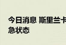 今日消息 斯里兰卡临时总统宣布全国进入紧急状态