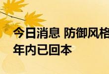 今日消息 防御风格放光彩 超400只权益基金年内已回本