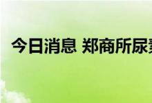 今日消息 郑商所尿素期货主力合约大涨6%