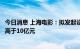 今日消息 上海电影：拟发起设立投资基金，基金总规模为不高于10亿元