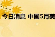 今日消息 中国5月美债持有量跌破1万亿美元