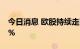 今日消息 欧股持续走高 德国DAX指数涨逾2%