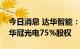 今日消息 达华智能：控股子公司拟参与竞标华冠光电75%股权