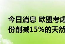 今日消息 欧盟考虑2022年8月至2023年3月份削减15%的天然气需求