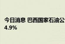 今日消息 巴西国家石油公司将出售给炼油厂的汽油价格下调4.9%