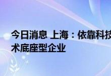 今日消息 上海：依靠科技引领抢占新赛道 挖掘培育一批技术底座型企业
