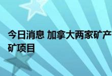 今日消息 加拿大两家矿产公司拟合资开发美明尼苏达州铜镍矿项目