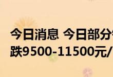 今日消息 今日部分锂电材料报价下跌  电解钴跌9500-11500元/吨
