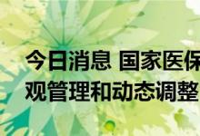 今日消息 国家医保局：强化医疗服务价格宏观管理和动态调整