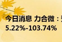 今日消息 力合微：预计上半年净利同比增长85.22%-103.74%