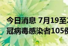 今日消息 7月19至21日12时 甘肃临夏新增新冠病毒感染者105例