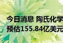 今日消息 陶氏化学二季度营收156.6亿美元  预估155.84亿美元