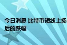 今日消息 比特币短线上扬400美元 抹去此前特斯拉公布财报后的跌幅