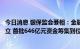 今日消息 银保监会綦相：金融稳定保障基金基础框架初步确立 首批646亿元资金筹集到位